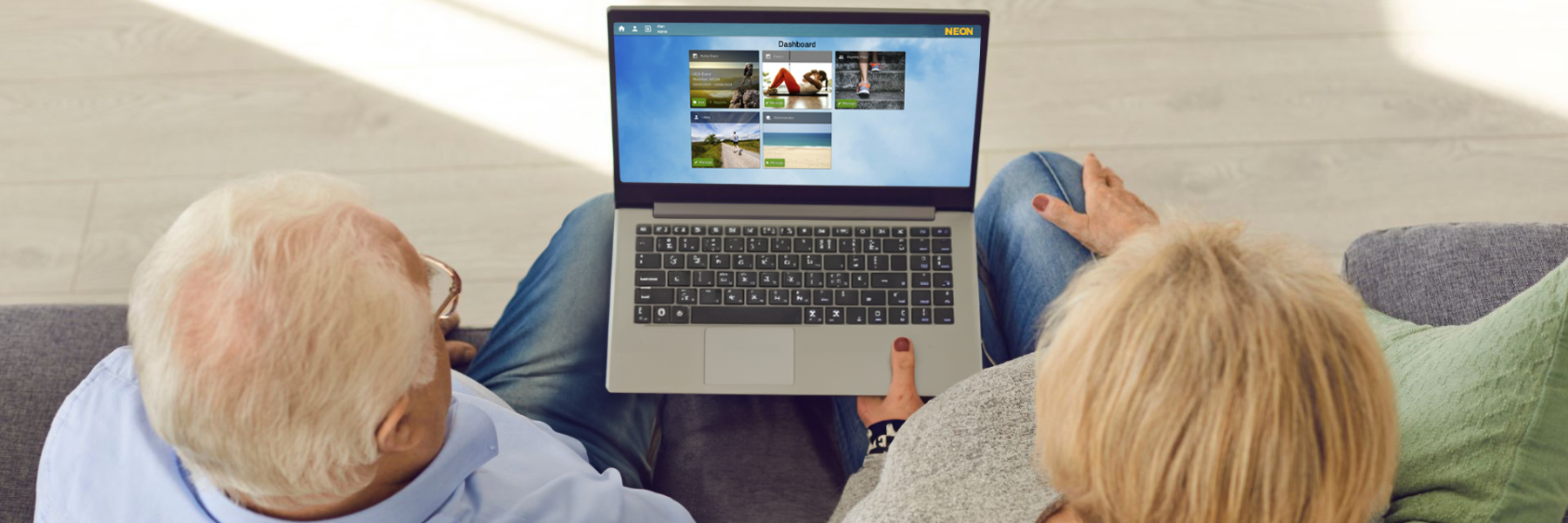 Neon Dashboard Mockup